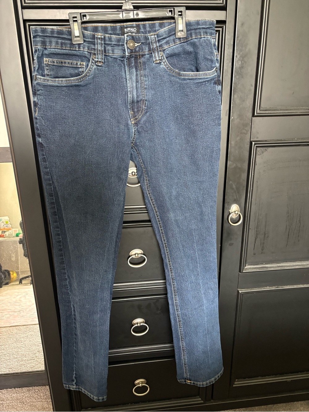 Buffalo David Bitton Blue Straight-Leg Men's Jeans
